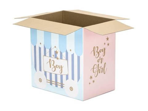 Karton do poczty balonowej - Boy or Girl, pudło 60x40x60cm Karton do poczty balonowej - Boy or Girl, pudło 60x40x60cm