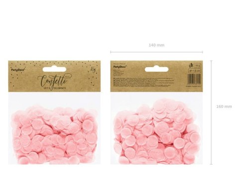 Konfetti Kółka, jasny różowy, 15g Konfetti Kółka, jasny różowy, 15g