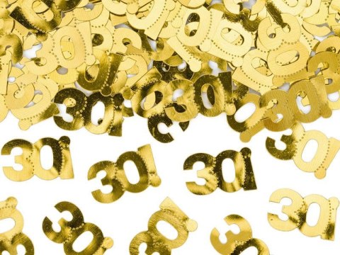 Konfetti metalizowane złote, liczba 30, 15g Konfetti metalizowane złote, liczba 30, 15g