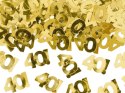 Konfetti metalizowane złote, liczba 40, 15g