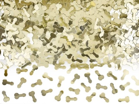 Konfetti metalizowane złote, penisy 30g Konfetti metalizowane złote, penisy 30g