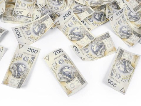 Tuba strzelająca z banknotami 200 zł, 60 cm Tuba strzelająca z banknotami 200 zł, 60 cm