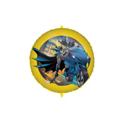 Balon Foliowy Batman okrągły z ciężarkiem, 46 cm Balon Foliowy Batman okrągły z ciężarkiem, 46 cm