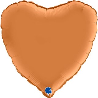 Balon Foliowy - Satynowe karmelowe serce 46 cm, Grabo