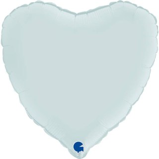 Balon Foliowy - Satynowe pastelowe niebieskie serce 46 cm, Grabo