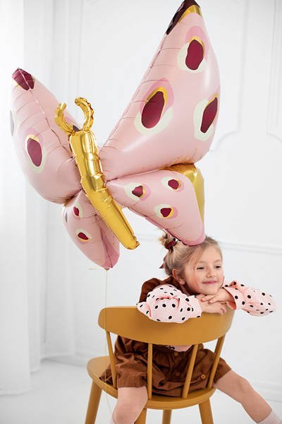 Balon foliowy Motyl różowy 120x 87cm Balon foliowy Motyl różowy 120x 87cm