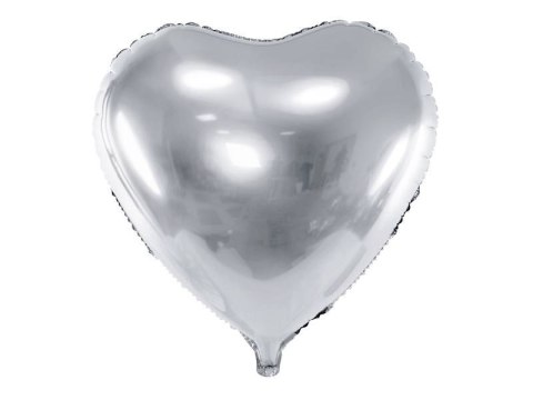 Balon foliowy Serce 45cm, srebrne Balon foliowy Serce 45cm, srebrne