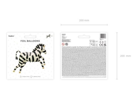 Balon foliowy Zebra, 115x85 cm, mix Balon foliowy Zebra, 115x85 cm, mix