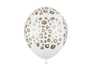 Balony lateksowe Cętki, Pastelowe Białe 30cm, 50 sztuk