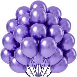 Balony lateksowe Chrome Fioletowe, 30cm, 50 szt.