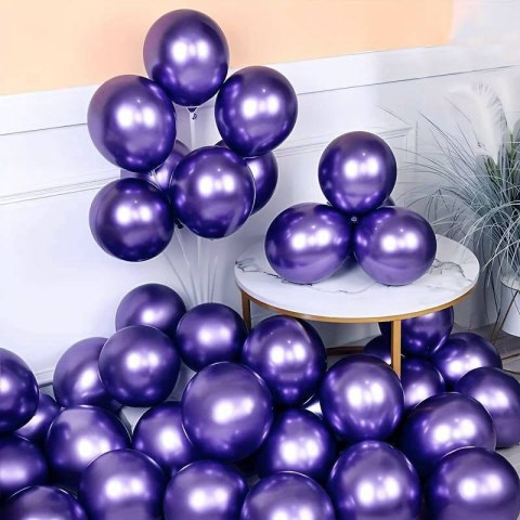 Balony lateksowe Chrome Fioletowe, 30cm, 50 szt. Balony lateksowe Chrome Fioletowe, 30cm, 50 szt.