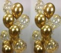 Balony lateksowe Chrome złoty, 30cm, 100 szt.