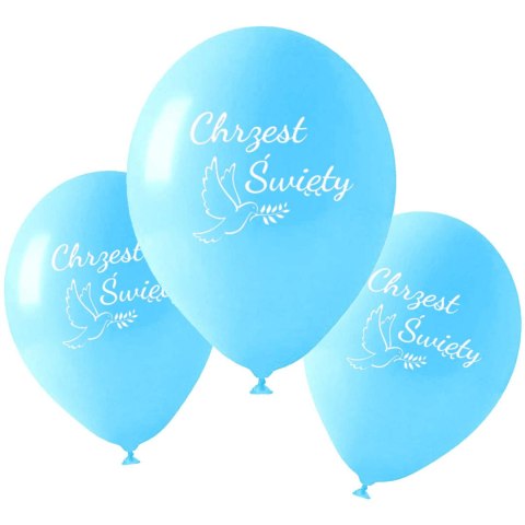 Balony lateksowe Chrzest Święty niebieskie, 50 szt. Balony lateksowe Chrzest Święty niebieskie, 50 szt.