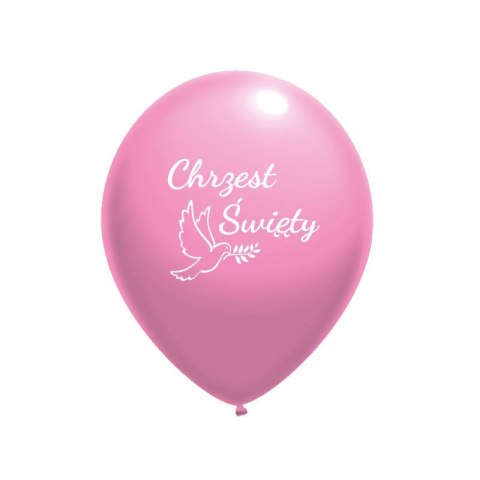 Balony lateksowe Chrzest Święty różowe, 50 szt. Balony lateksowe Chrzest Święty różowe, 50 szt.