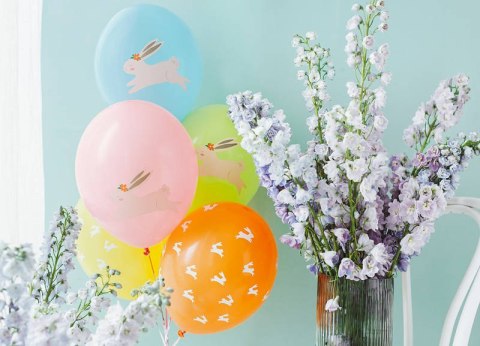Balony lateksowe Egg hunt Poszukiwanie jajek, zająca 30cm, 7 sztuk Balony lateksowe Egg hunt Poszukiwanie jajek, zająca 30cm, 7 sztuk