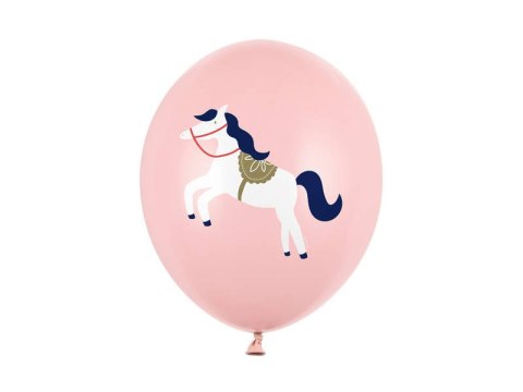 Balony lateksowe Konik, Pastelowe Różowe 30cm, 6 sztuk Balony lateksowe Konik, Pastelowe Różowe 30cm, 6 sztuk