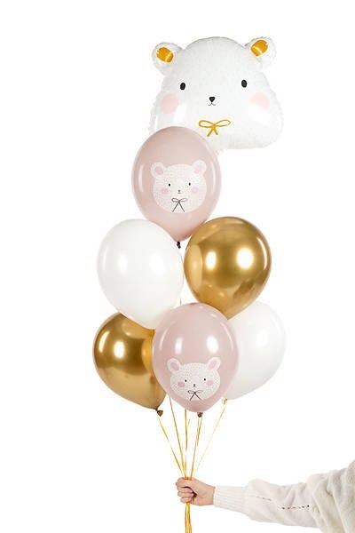 Balony lateksowe Miś polarny 30cm, 6 sztuk Balony lateksowe Miś polarny 30cm, 6 sztuk