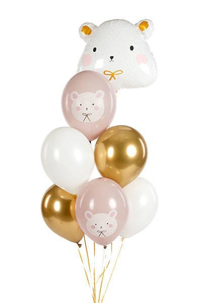 Balony lateksowe Miś polarny 30cm, 6 sztuk Balony lateksowe Miś polarny 30cm, 6 sztuk