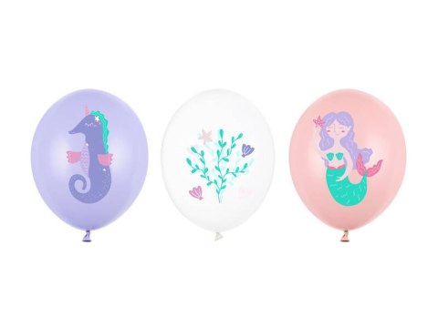 Balony lateksowe Morski świat, Syrenka 30cm, 50 sztuk Balony lateksowe Morski świat, Syrenka 30cm, 50 sztuk