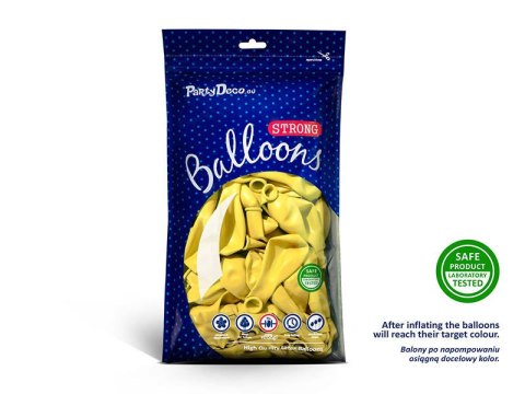 Balony lateksowe Strong, Żółte, Pastel Lemon Zest, 30cm, 100 szt Balony lateksowe Strong, Żółte, Pastel Lemon Zest, 30cm, 100 szt