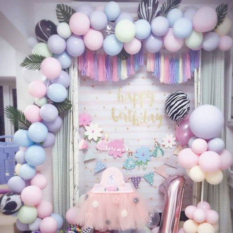 Girlanda balonowa macaron, zestaw pastelowy tęczowy, 78 balonów Girlanda balonowa macaron, zestaw pastelowy tęczowy, 78 balonów