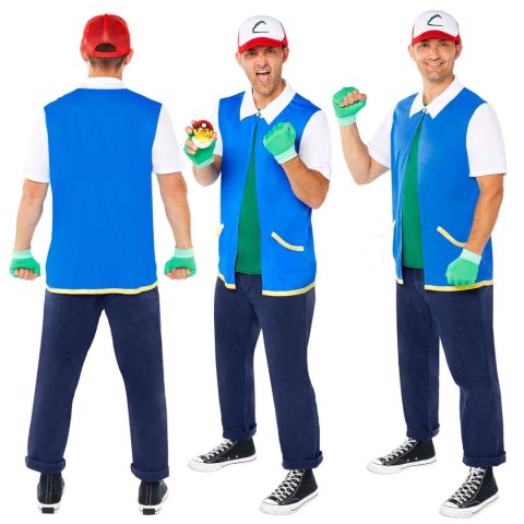 Strój, Kostium przebranie Pokemony Ash rozmiar M/L Strój, Kostium przebranie Pokemony Ash rozmiar M/L