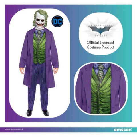 Strój, Kostium przebranie dla dorosłych Joker, rozm. L Strój, Kostium przebranie dla dorosłych Joker, rozm. L