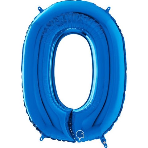 Balon Foliowy Cyfra 0 Niebieski, 66 cm Grabo Balon Foliowy Cyfra 0 Niebieski, 66 cm Grabo