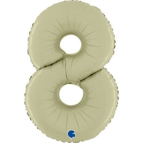Balon Foliowy Cyfra 8, Satynowa Oliwkowa, 66 cm Grabo Balon Foliowy Cyfra 8, Satynowa Oliwkowa, 66 cm Grabo