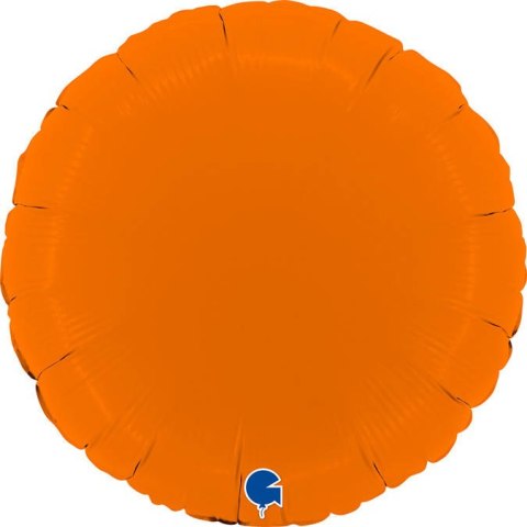 Balon Foliowy - Okrągły matowy pomarańczowy 46 cm, Grabo