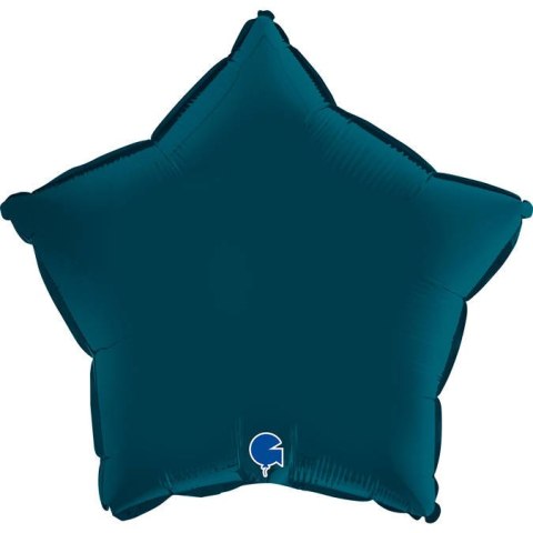 Balon Foliowy - Satynowa Niebieska Morska Gwiazdka 46 cm, Grabo Balon Foliowy - Satynowa Niebieska Morska Gwiazdka 46 cm, Grabo