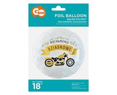 Balon Foliowy okrągły, Kochanemu dziadkowi 46cm Balon Foliowy okrągły, Kochanemu dziadkowi 46cm