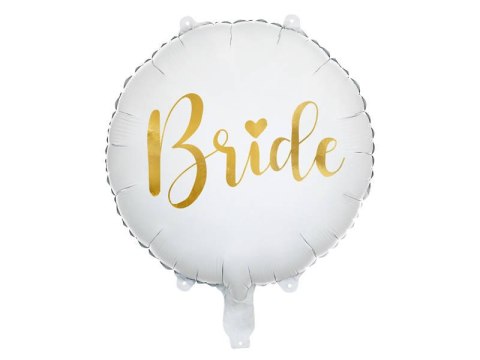 Balon foliowy Bride to be, biało-złoty 45 cm Balon foliowy Bride to be, biało-złoty 45 cm