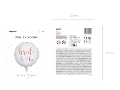 Balon foliowy Bride to be, rose gold 45 cm