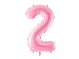 Balon foliowy Cyfra 2, 86cm, różowy