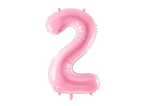 Balon foliowy Cyfra 2, 86cm, różowy