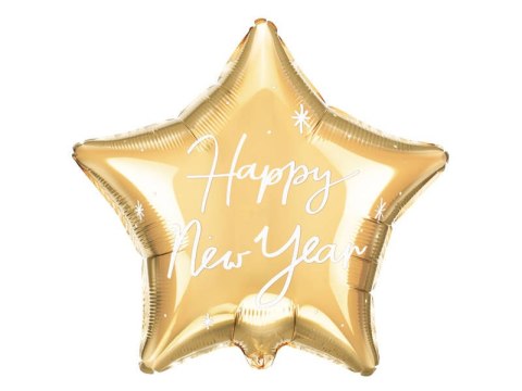 Balon foliowy Gwiazdka Happy New Year, 47x50 cm Balon foliowy Gwiazdka Happy New Year, 47x50 cm