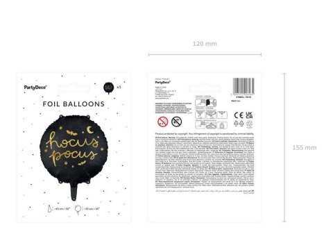 Balon foliowy Hocus Pocus, halloween 45 cm, czarny Balon foliowy Hocus Pocus, halloween 45 cm, czarny
