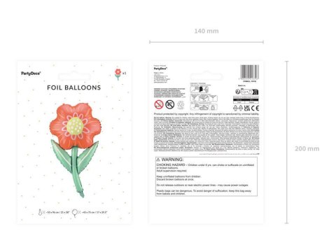 Balon foliowy Kwiatek, 53x96 cm Balon foliowy Kwiatek, 53x96 cm