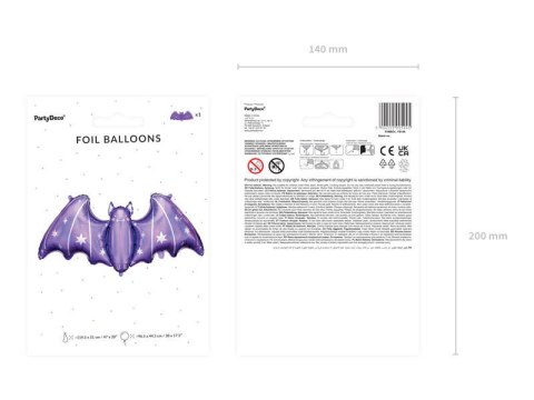 Balon foliowy Nietoperz, 119,5x51 cm