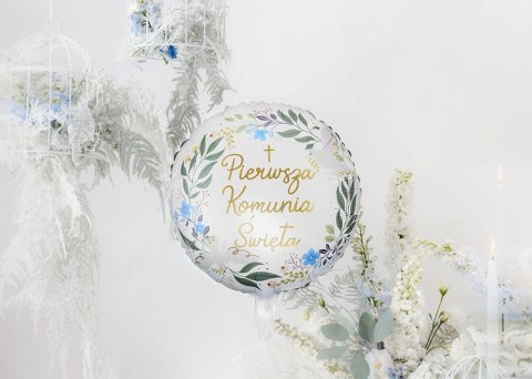 Balon foliowy ''Pierwsza Komunia Święta'', 45 cm Balon foliowy ''Pierwsza Komunia Święta'', 45 cm