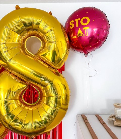 Balon foliowy Sto lat bordowy, 46cm Balon foliowy Sto lat bordowy, 46cm