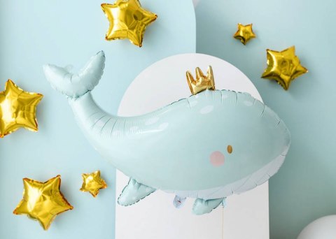 Balon foliowy Wieloryb, 93x60 cm, błękitny Balon foliowy Wieloryb, 93x60 cm, błękitny