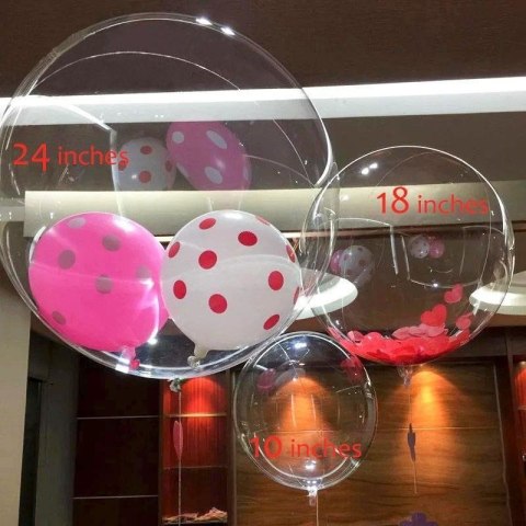 Balon przezroczysty, okrągły kryształowy bobo, 30 cali Balon przezroczysty, okrągły kryształowy bobo, 30 cali