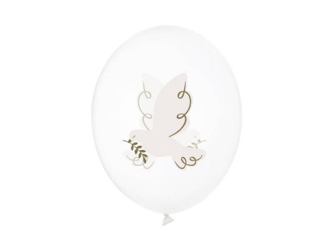 Balony Gołąb, Crystal Clear, 30cm 6szt. Balony Gołąb, Crystal Clear, 30cm 6szt.