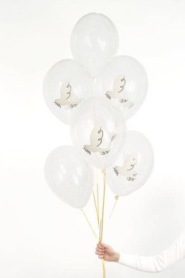 Balony Gołąb, Crystal Clear, 30cm 6szt.