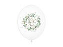 Balony "Pierwsza Komunia Święta", gałązki, 30cm 6szt.