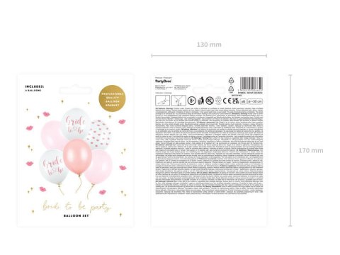 Balony lateksowe Bride to be na Wieczór Panieński 30cm, 6 szt. Balony lateksowe Bride to be na Wieczór Panieński 30cm, 6 szt.