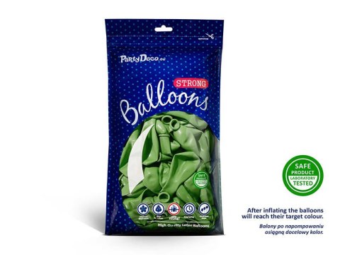 Balony lateksowe Strong, Zielone, Metallic Bright Green, 30cm, 10 szt. Balony lateksowe Strong, Zielone, Metallic Bright Green, 30cm, 10 szt.