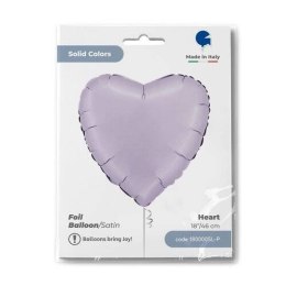 Balon Foliowy - Satynowe liliowe serce 46 cm, Grabo